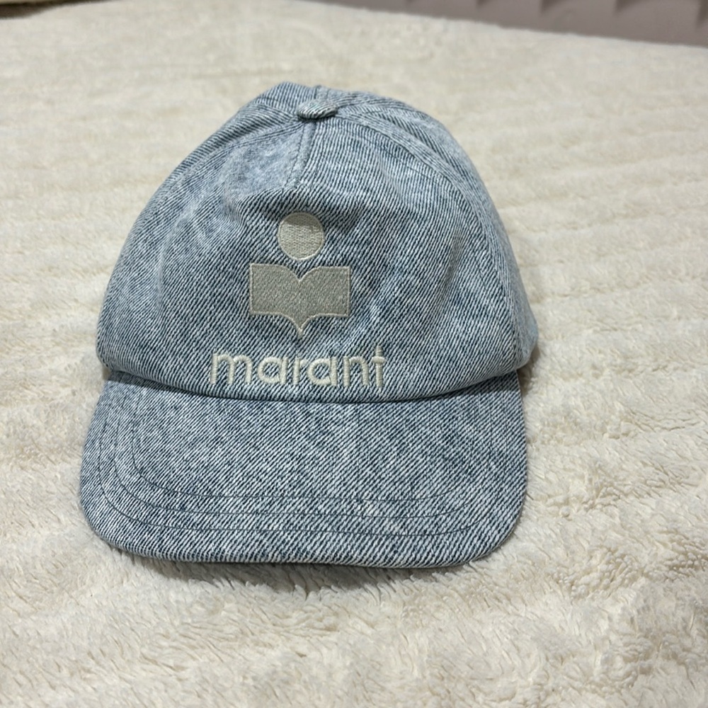 Isabel Marant Tyron Hat in Light Blue - Picture 2 of 5